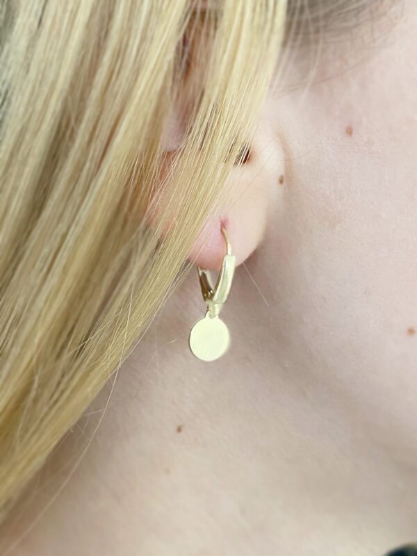 Cercei banuti cu tortita si anou – aur galben alb sau roz 14K