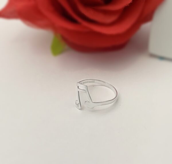 Inel cu nota muzicala din aur galben, alb sau roz 14K