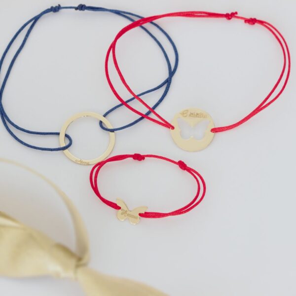 Set bratari din aur 14k familie – mama tata si bebe model fluturas