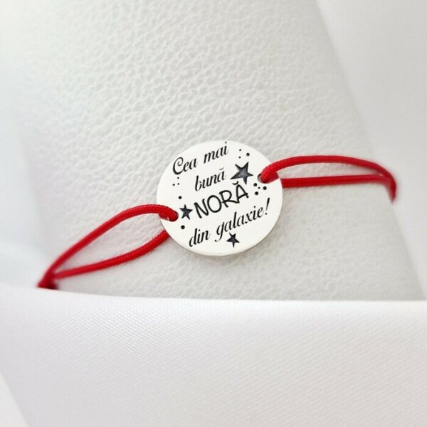 Bratara cea mai buna nora – Argint 925 – Snur reglabil