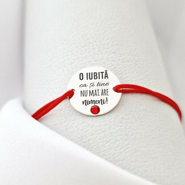 Bratara O iubita ca si tine – Argint 925 si Cristal Swarovski – Snur reglabil