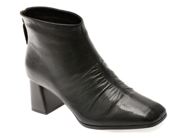 Botine EPICA negre, M77072, din piele naturala