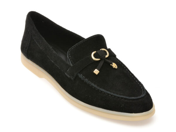 Mocasini ALDO negri, CRERAS 001, din piele intoarsa