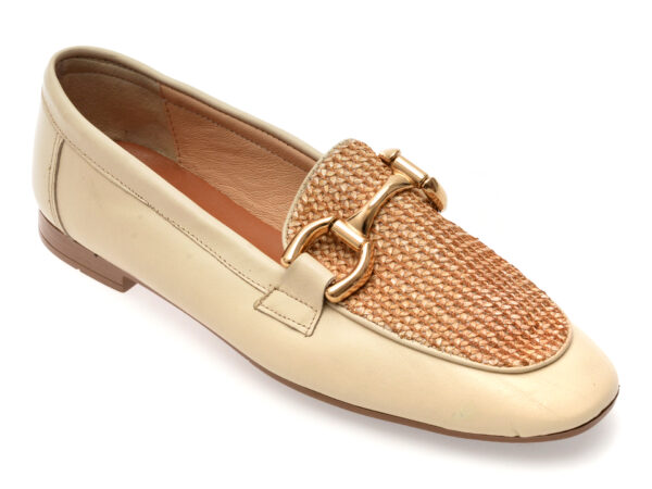 Mocasini EPICA bej, 60, din piele naturala