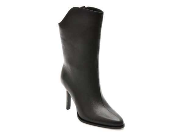 Botine elegante EPICA negre, 2445F, din piele naturala