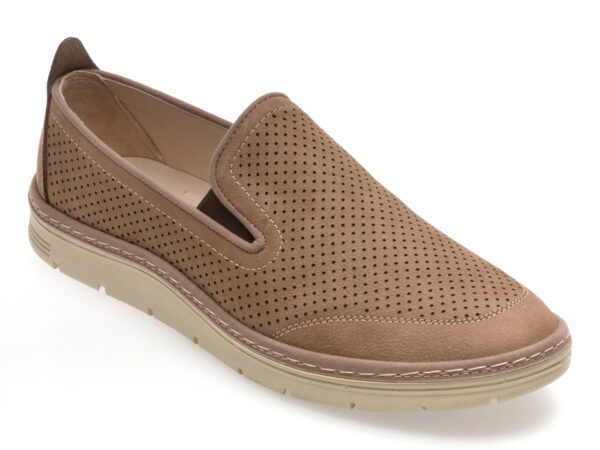 Mocasini BITE THE BULLET gri, NR203E, din nabuc