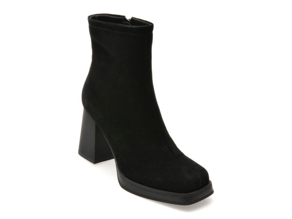 Botine FLAVIA PASSINI negre, J2789, din piele intoarsa