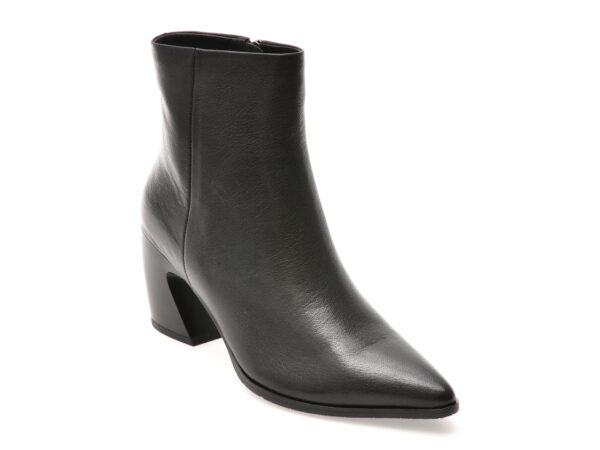Botine elegante EPICA negre, B233, din piele naturala