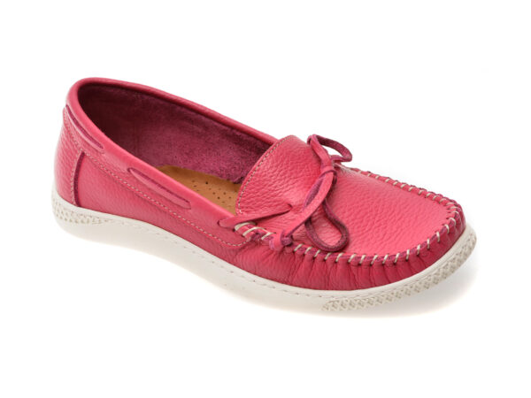 Mocasini APROPO fucsia, 45463, din piele naturala