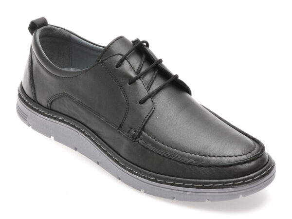 Pantofi BITE THE BULLET negri, NR228E, din piele naturala