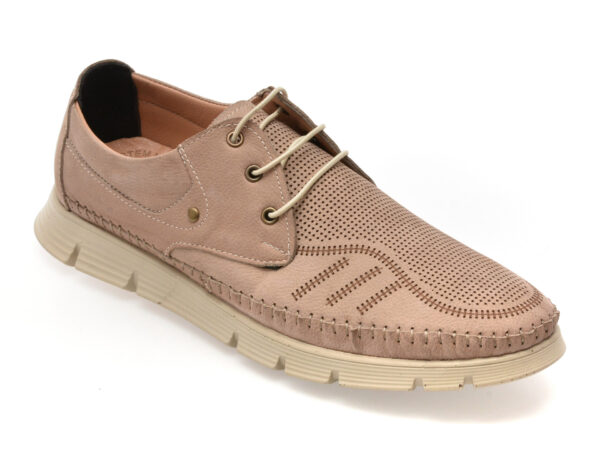 Pantofi BITE THE BULLET gri, OY2090, din nabuc