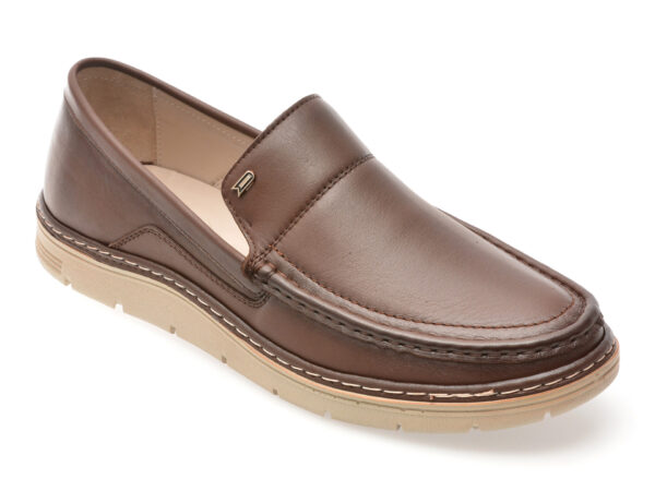 Mocasini BITE THE BULLET maro, NR229E, din piele naturala