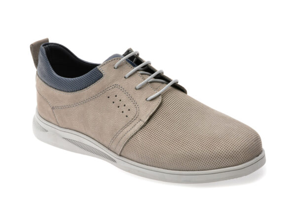 Pantofi BITE THE BULLET gri, 249109, din nabuc