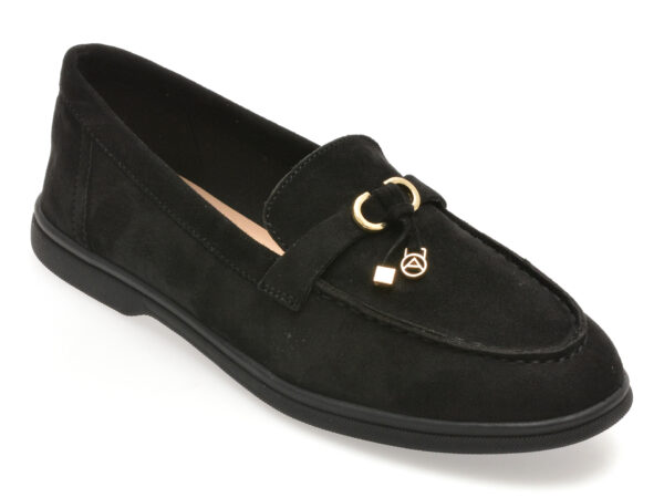 Mocasini ALDO negri, CRERAS-IN 004, din piele intoarsa