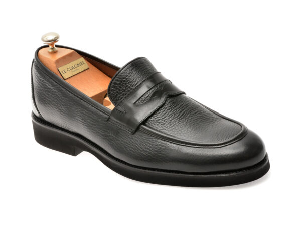 Mocasini eleganti LE COLONEL negri, 48876, din piele naturala