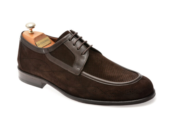 Mocasini eleganti LE COLONEL maro, 48893, din piele intoarsa