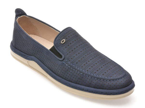 Mocasini BITE THE BULLET bleumarin, NR203J, din nabuc